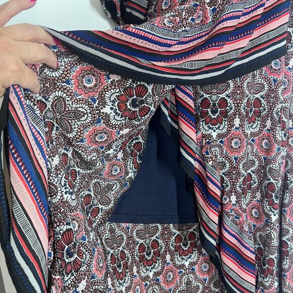 Wrap Dress Womens Small Whimsical Cottage Fairy Flowy Romance Feminine Drapey V - Picture 5 of 12